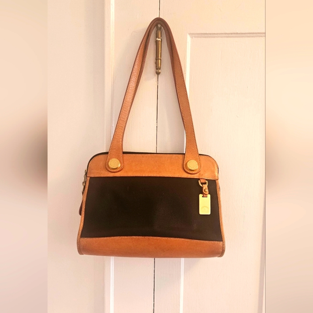 Vintage Dooney and Bourke brown and tan shoulder bag